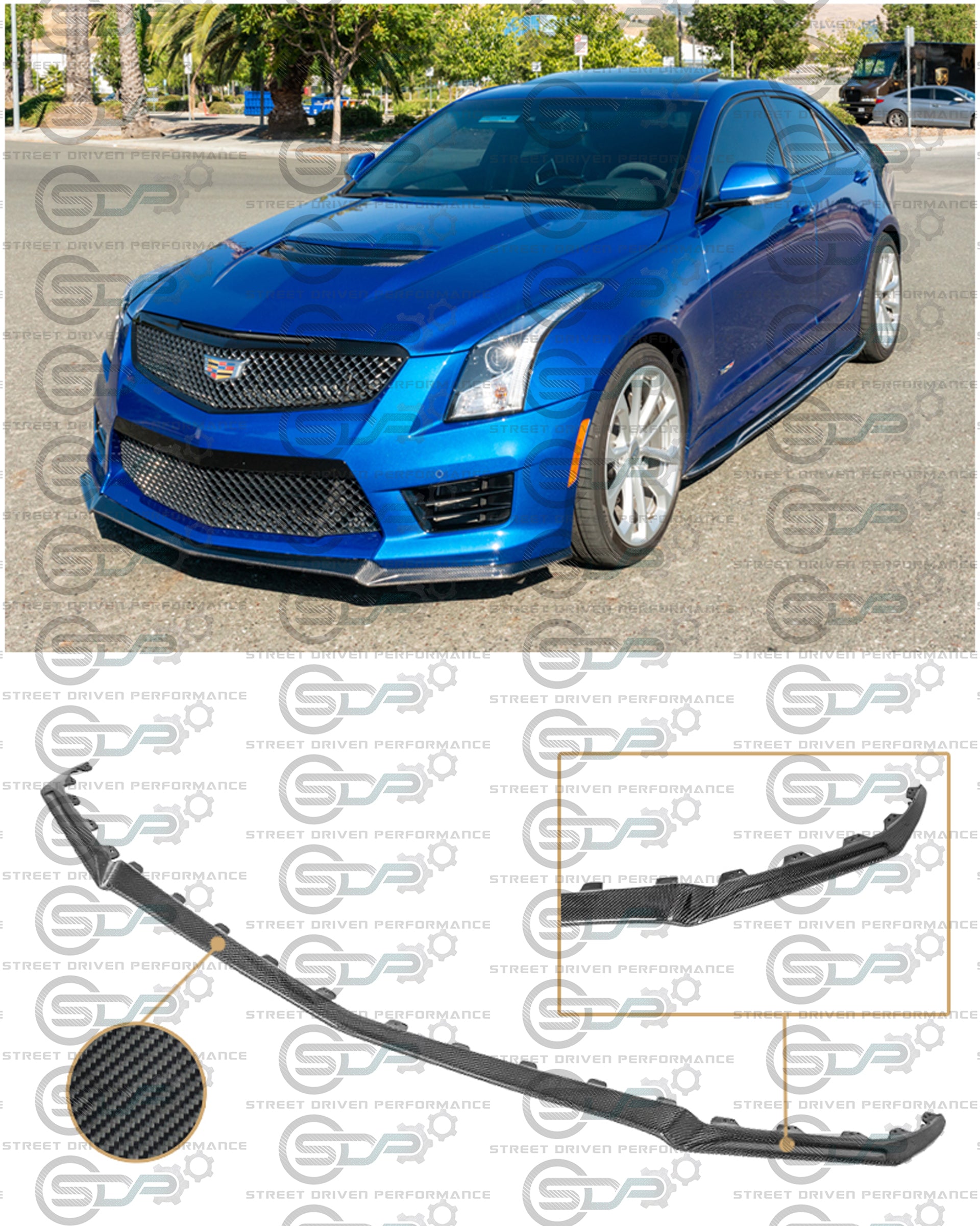 ATS-V - Carbon Fiber front splitter ground effects